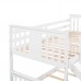 yoptote Twin Size, Low Frames with Slide,Safety Rails,2 Single for Youth/Adult,Sturdy,Noiseless,Solid Wood,White Bunk Bed yoptote Twin Size, Low Frames with Slide,Safety Rails,2 Single for Youth/Adult,Sturdy,Noiseless,Solid Wood,White Bunk Bed