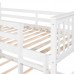 yoptote Twin Size, Low Frames with Slide,Safety Rails,2 Single for Youth/Adult,Sturdy,Noiseless,Solid Wood,White Bunk Bed yoptote Twin Size, Low Frames with Slide,Safety Rails,2 Single for Youth/Adult,Sturdy,Noiseless,Solid Wood,White Bunk Bed