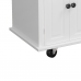 yoptote Kitchen Island with Wood Top and Locking Wheels & Drawers Rolling Mobile Kitchen Cart with Storage Cabinets and Towel Rack Spice Rack 43.31 Inch Width Dining Room White